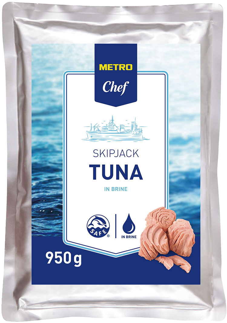 METRO Chef Tuna komadi u vlastitom soku vrećica, ukupna masa 1000g (ocijeđena masa 950g)