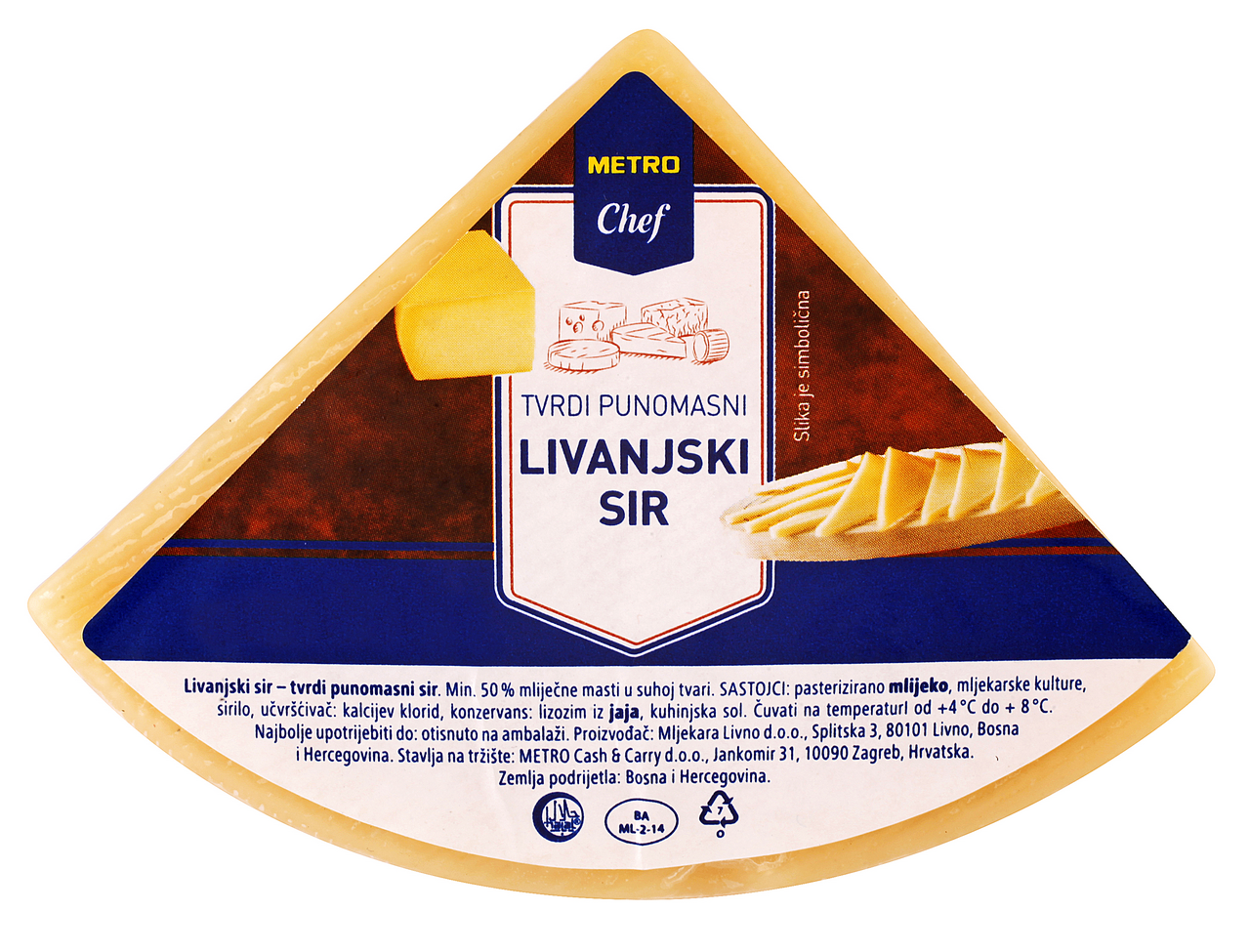 METRO Chef Sir livanjski 1/4