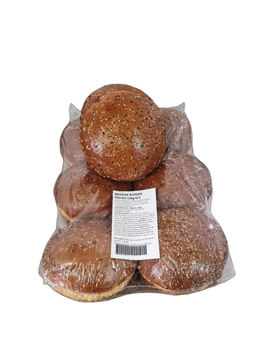 Brioche pecivo za burgere 140g x 6 
