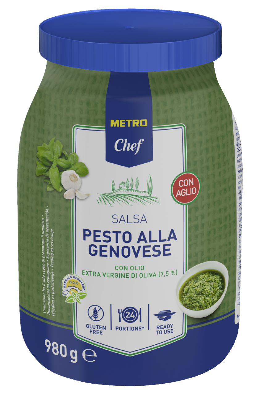 METRO Chef Pesto umak s bosiljkom ZOI, sa češnjakom 980g