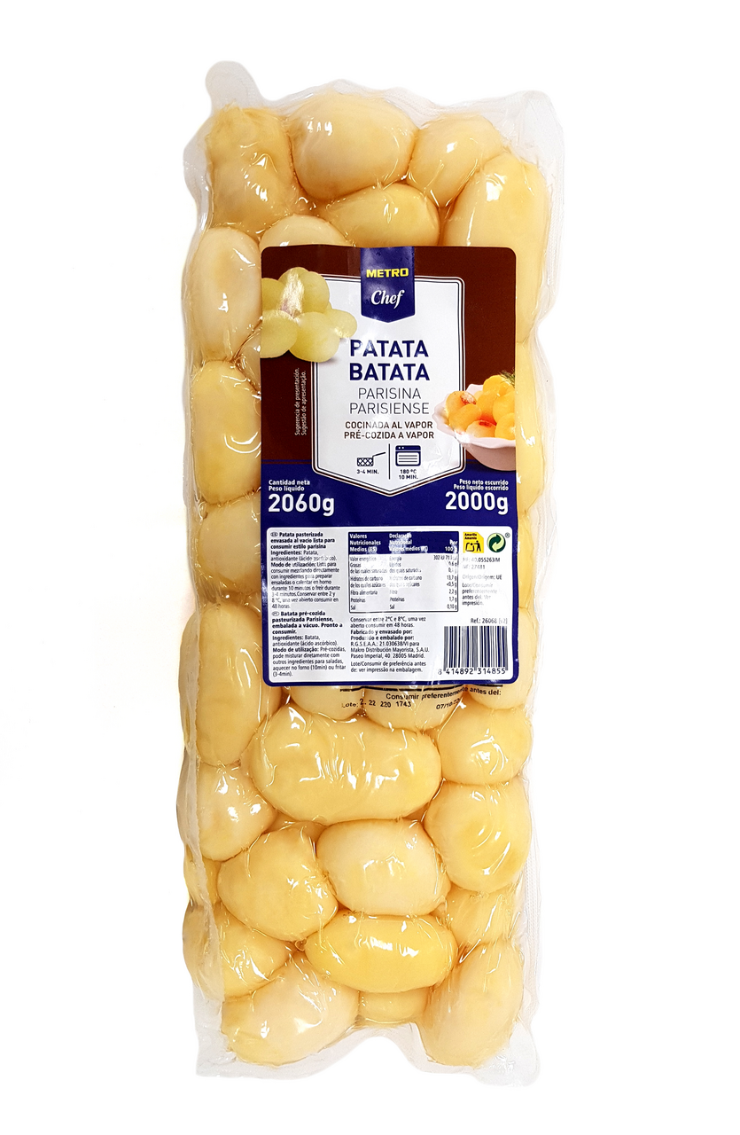 METRO Chef Krumpir oguljeni cijeli, blanširani 2 kg