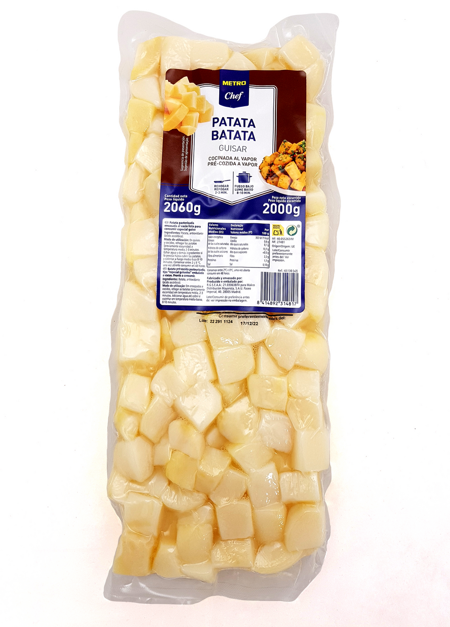 METRO Chef Krumpir oguljeni blanširani, kockice 2 kg