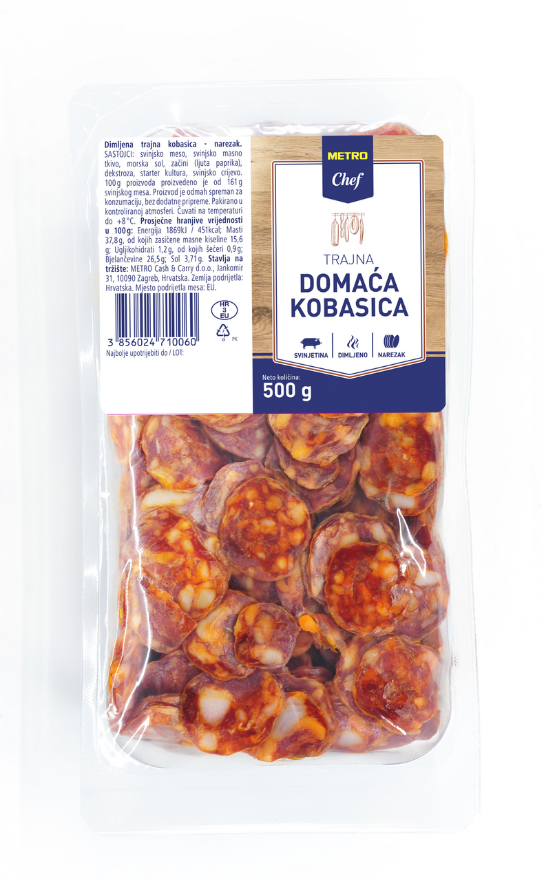 METRO Chef Domaća trajna kobasica, narezak 500 g