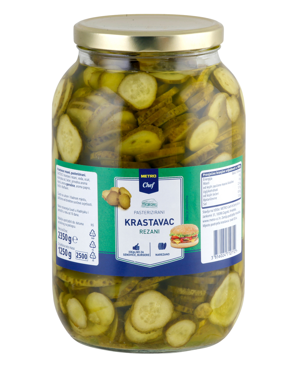 METRO Chef Krastavci rezani 2350g