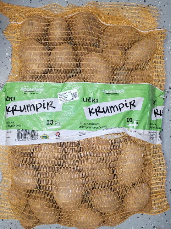 Krumpir lički bijela sorta Agria 10kg