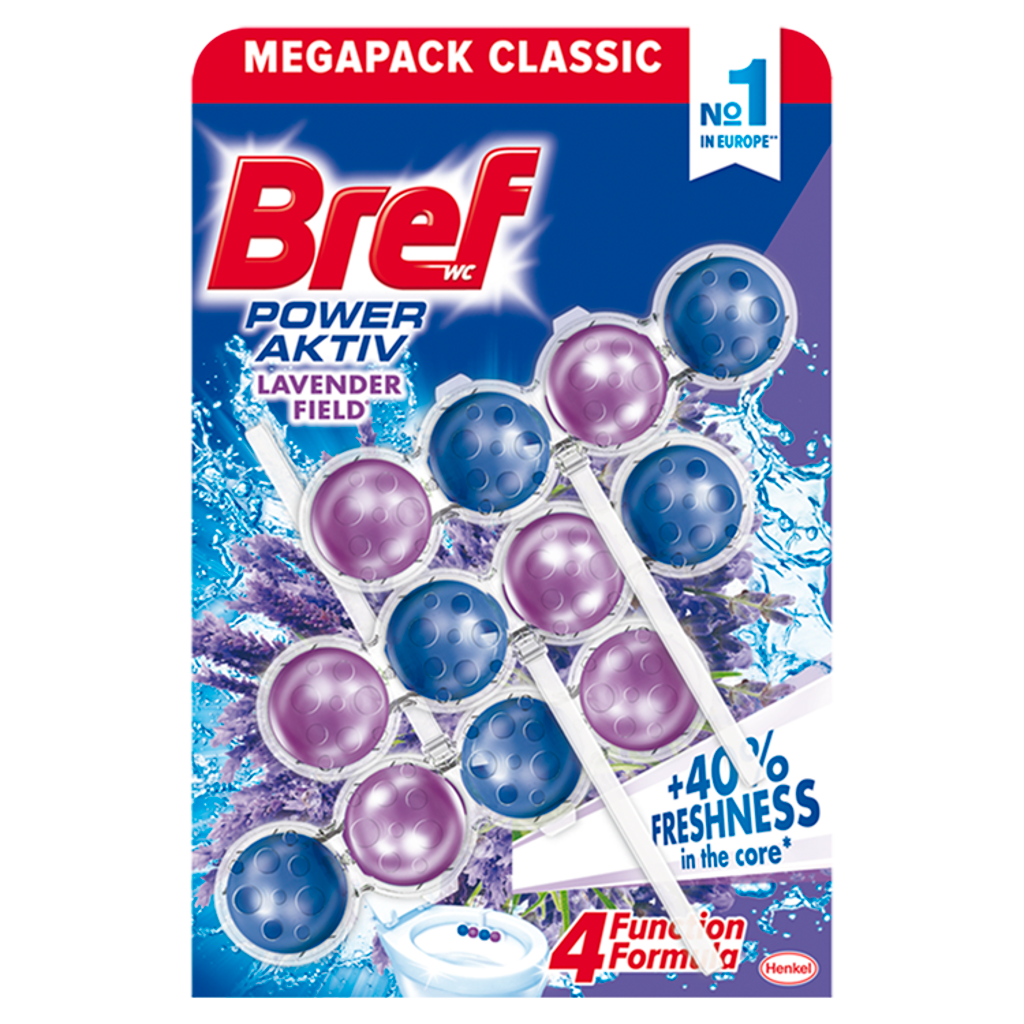 Bref Power Aktiv Lavender WC frissítő 3 x 50 g