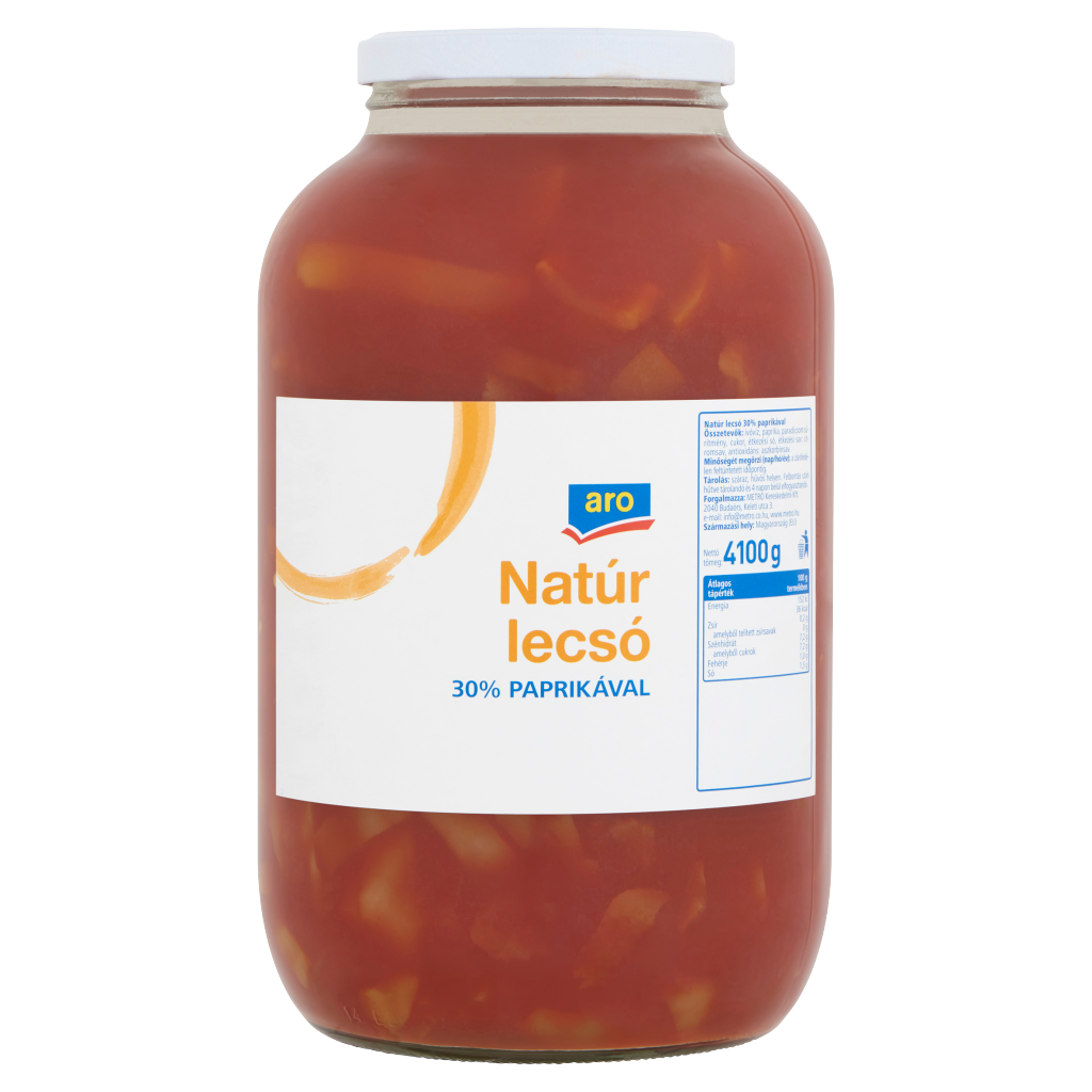 aro Natúr Lecsó 30 % Paprikával 4,1 kg