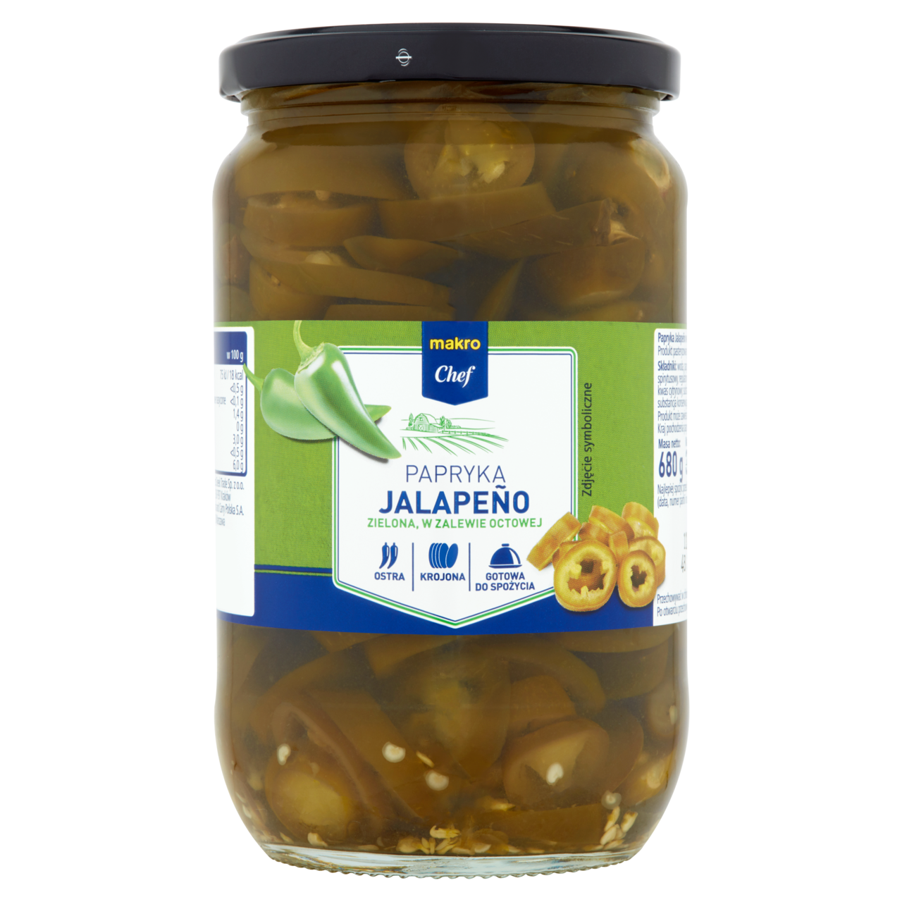 METRO Chef Szeletelt Jalapeno Ecetes Lében 680 g