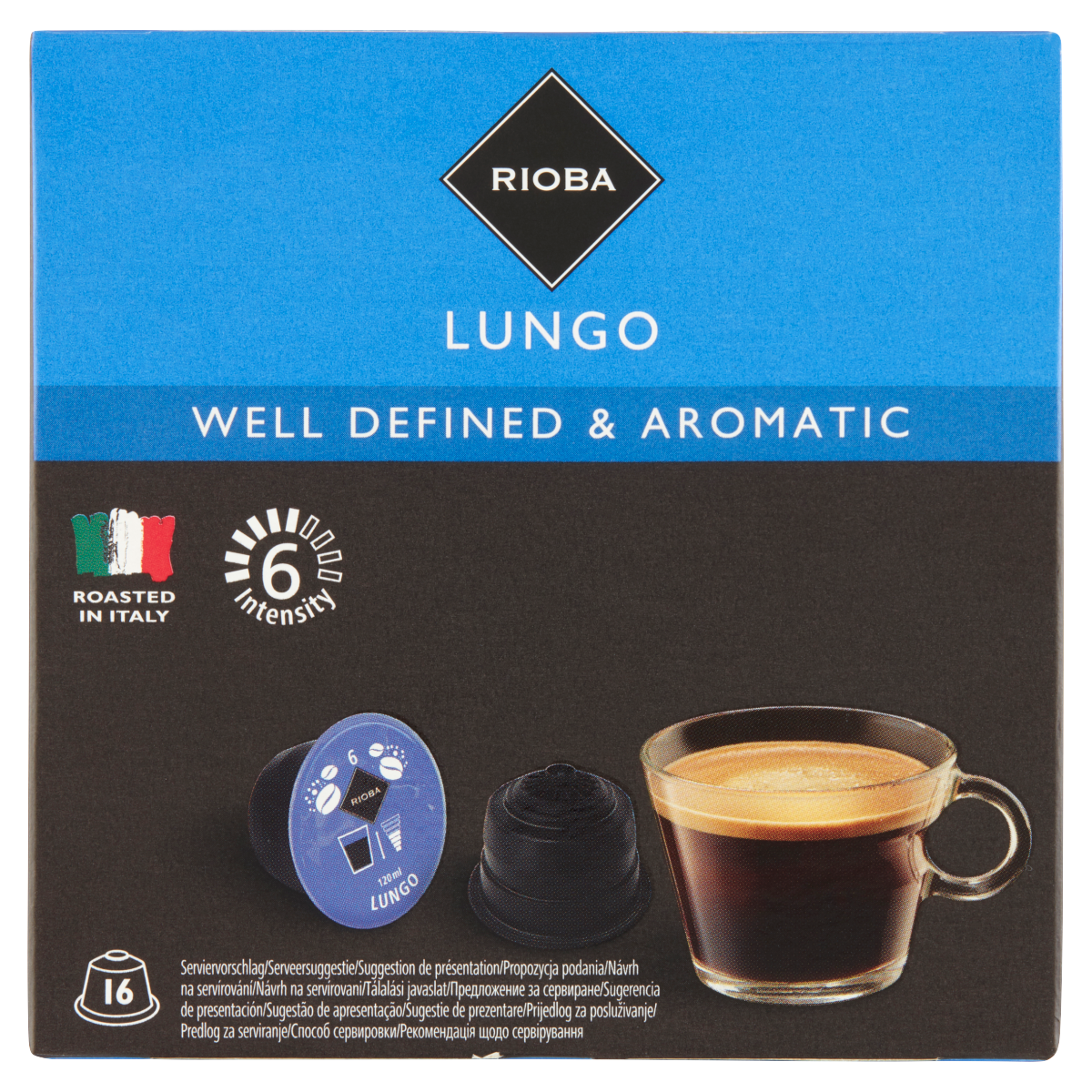 RIOBA Lungo Dolce Gusto Kompatibilis Kávékapszula 16 x 7 g