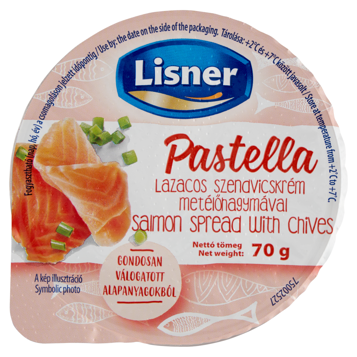 Lisner Pastella lazacos szendvicskrém metélőhagymával 70 g