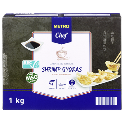 Metro Hu Metro Chef Gyorsfagyasztott Gyoza Aprora Vagott Garnelaval Es Zoldsegekkel Toltve 1 Kg