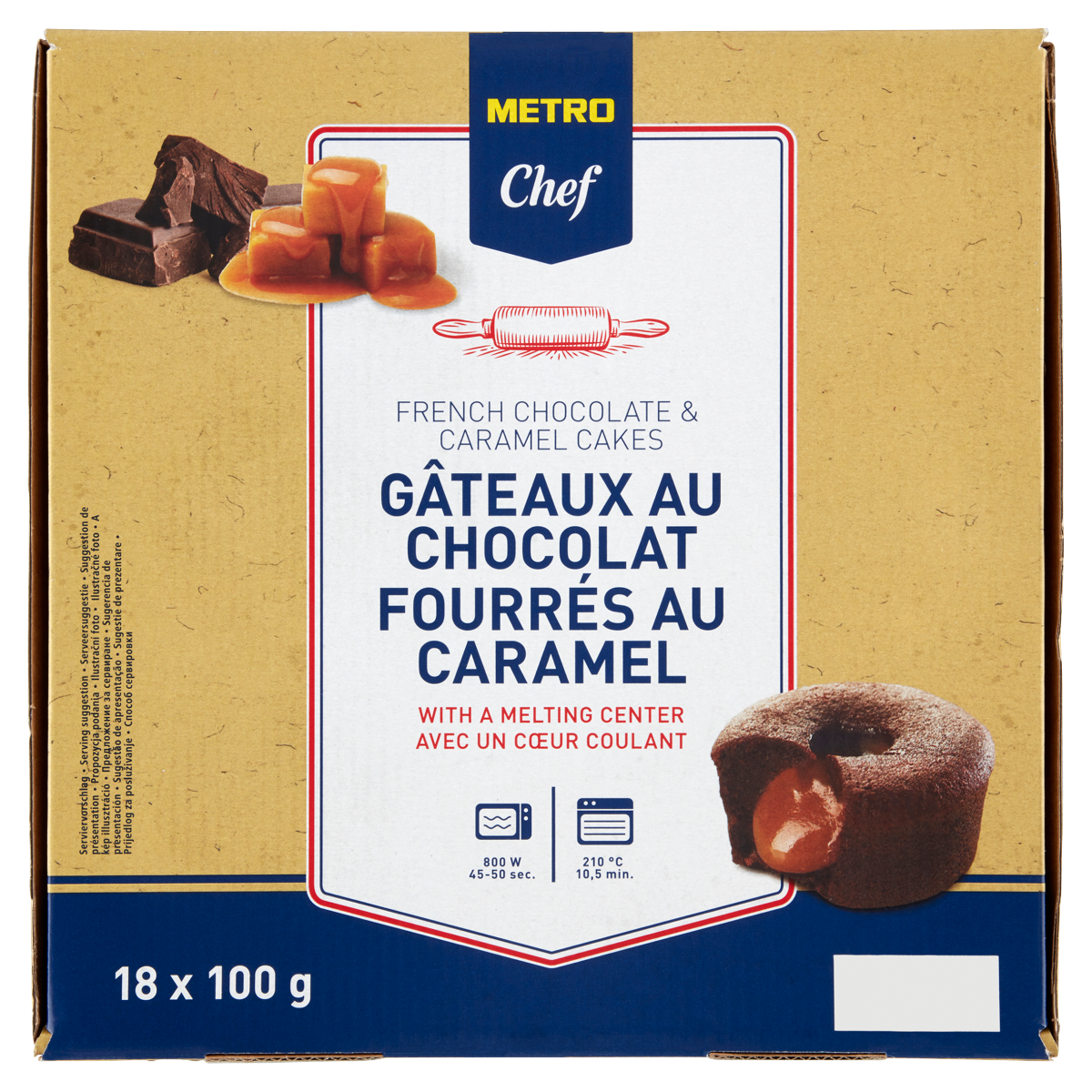 METRO Chef Sós-Karamellás Lávasüti 18x100g