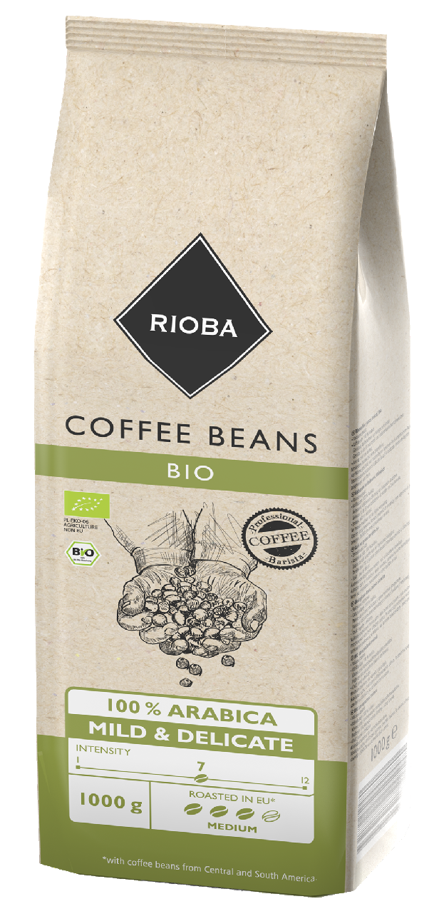 RIOBA BIO Pörkölt Szemes Kávé 1 kg