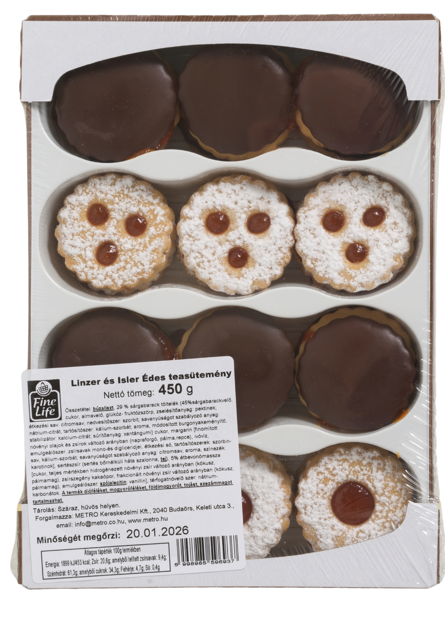 Fine Life Vegyes Teasütemény 450 g