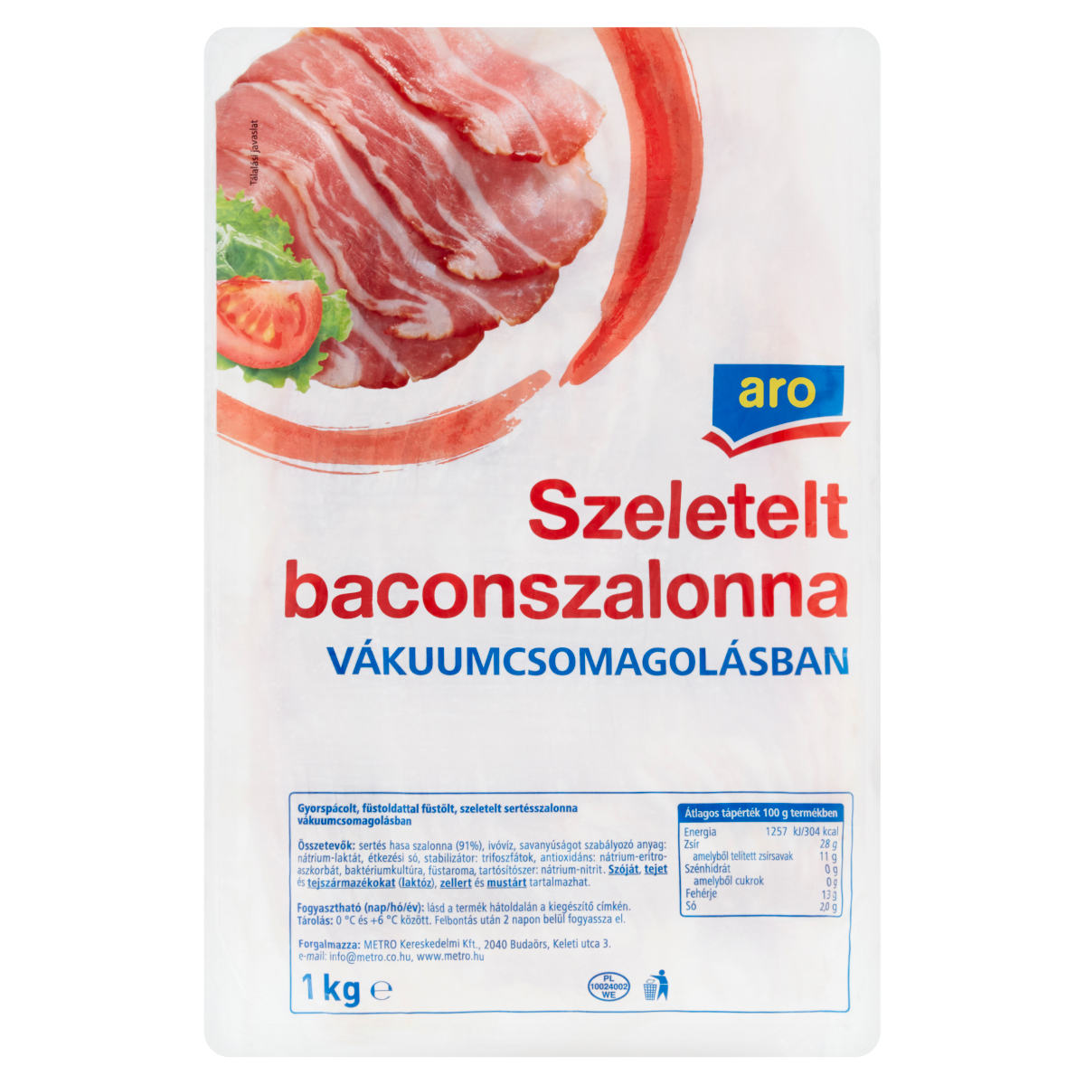 aro Szeletelt Füstölt Bacon 1 kg