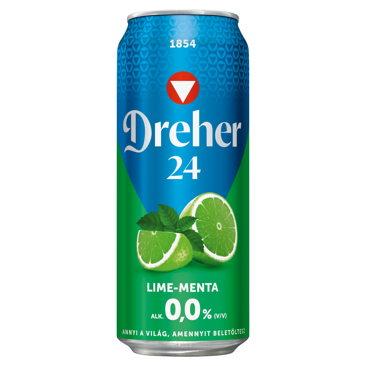 Dreher 24 Lime-Menta Alkoholmentes Világos Sör és Lime-menta ízű Ital Keveréke 0,0% 500 ml