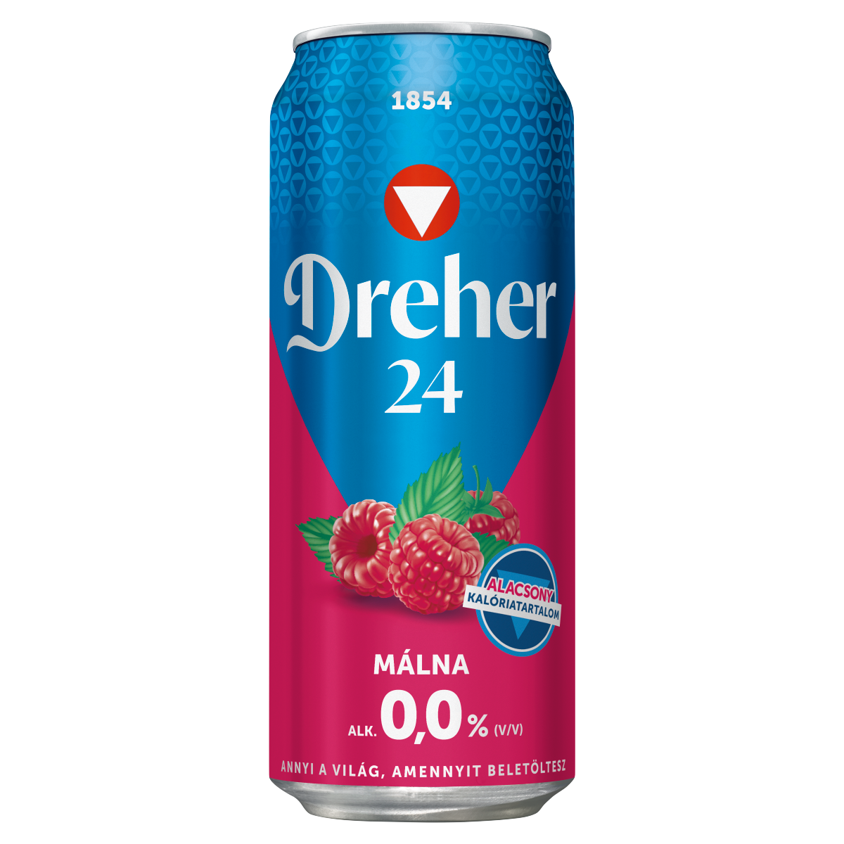 Dreher 24 Alkoholmentes Világos Sör és Málna ízű Ital Keveréke Cukorral és Édesítőszerrel 0,0% 500 ml