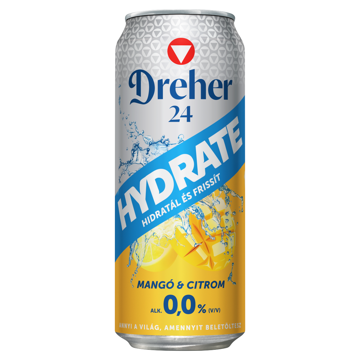 Dreher 24 Hydrate Alkoholmentes Világos Sör és Mangó-citrom ízű Ital Keveréke 0,0% 500 ml