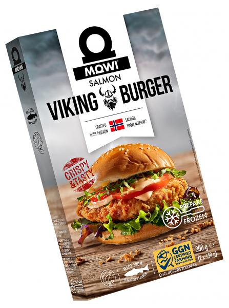 MOWI Viking Lazacburger Pankó Morzsában Elősütve 2 x 150 g