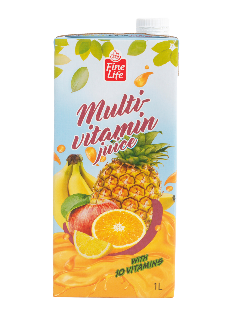Fine Life Multivitamin Rostos Vegyes Gyümölcslé 1 Liter