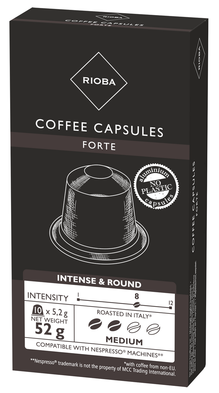 RIOBA Nespresso Kompatibilis Forte Kapszula 10 x 5,2 g