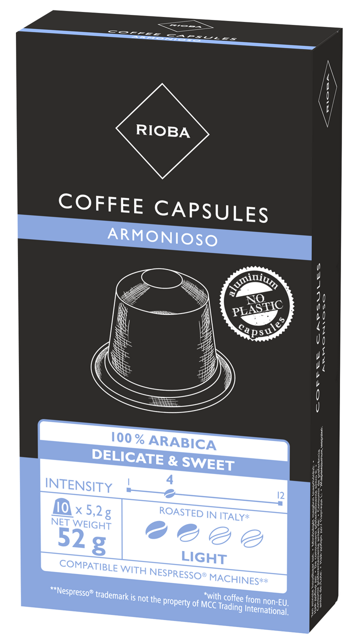 RIOBA Nespresso Kompatibilis Armonioso Kapszula 10 x 5,2 g