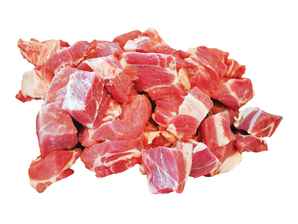 Sertés lapocka kockázott gulyáshús, vákuumcsomagolt