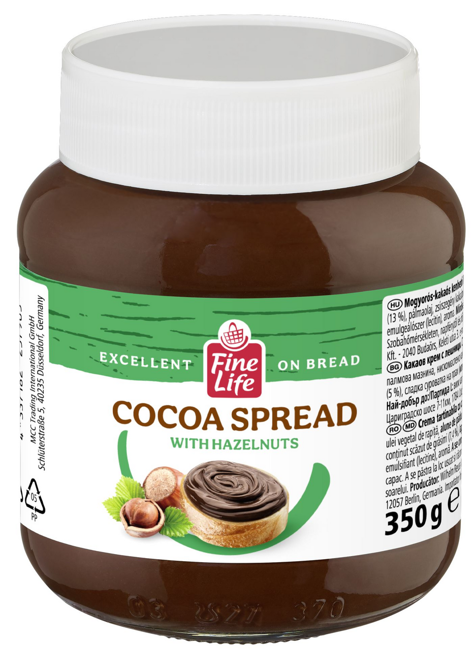 Fine Life Kakaós Mogyorókrém 350 g
