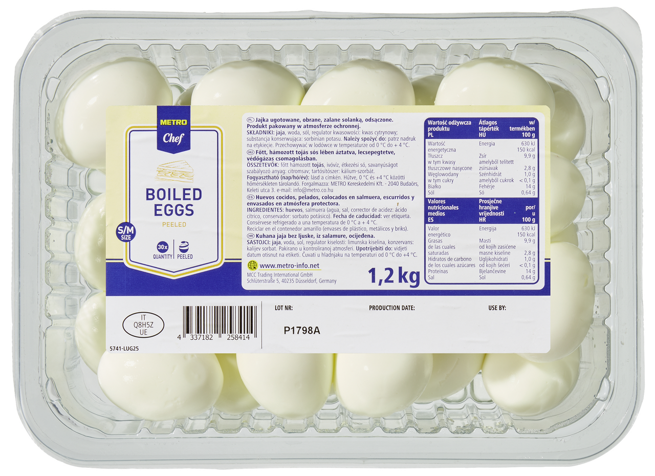 METRO Chef Főtt Pucolt Tojás 30 db
