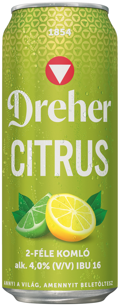 Dreher CITRUS Világos Sör és Citrusízű Ital Keveréke 4,0% 500 ml