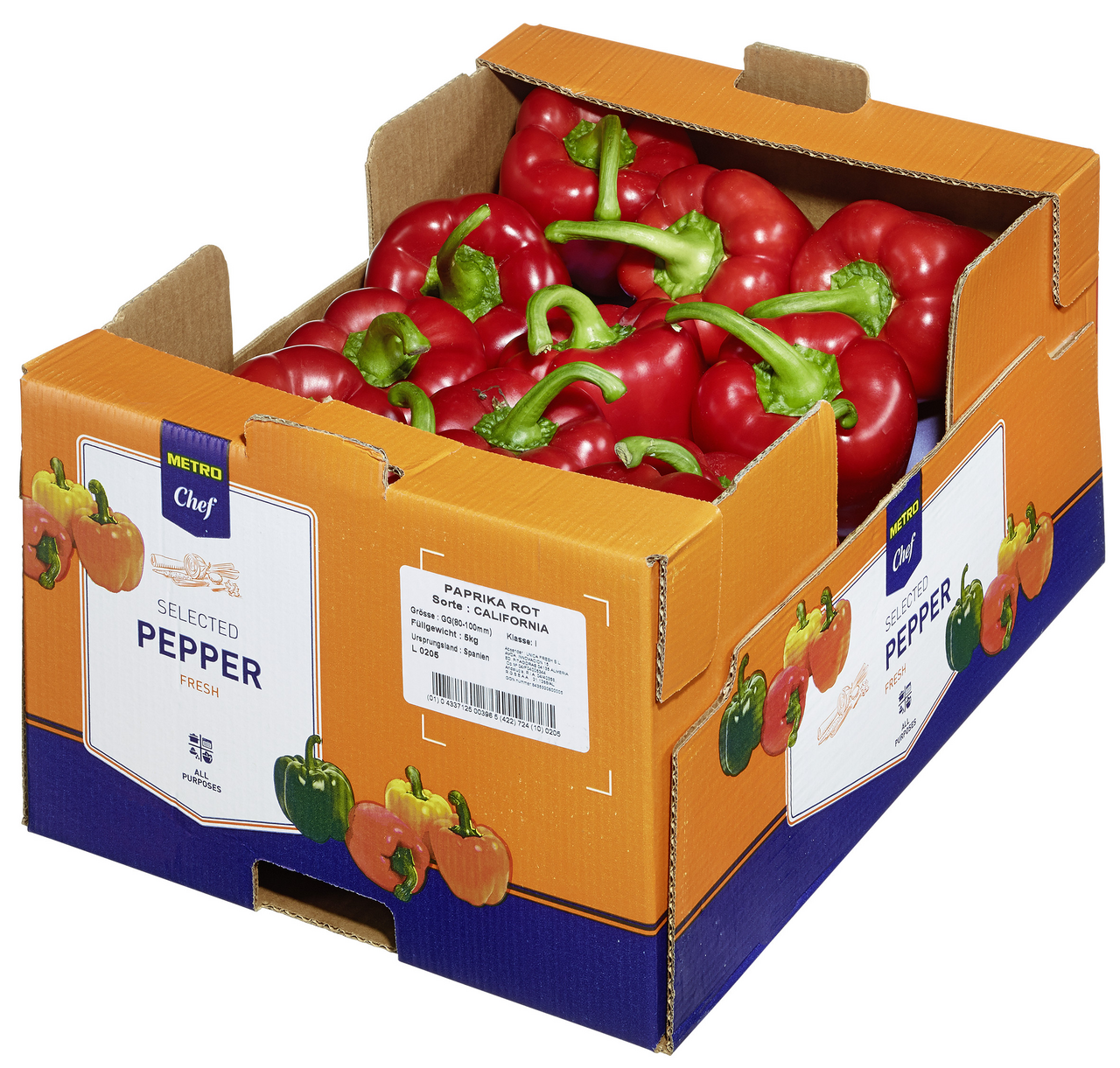 METRO Chef Piros Kaliforniani Paprika 5kg