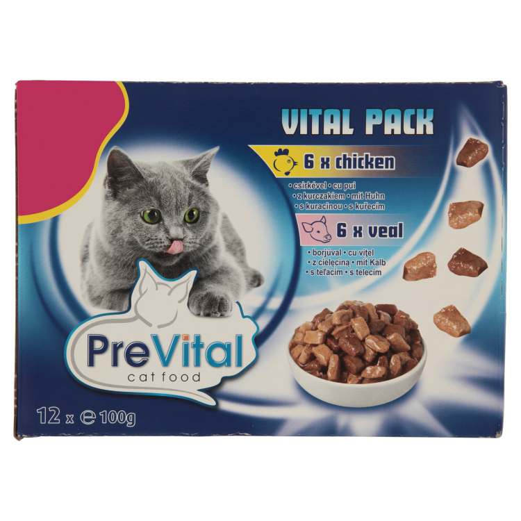 Prevital teljes értékű állateledel felnőtt macskák számára szószban 12 x 100 g