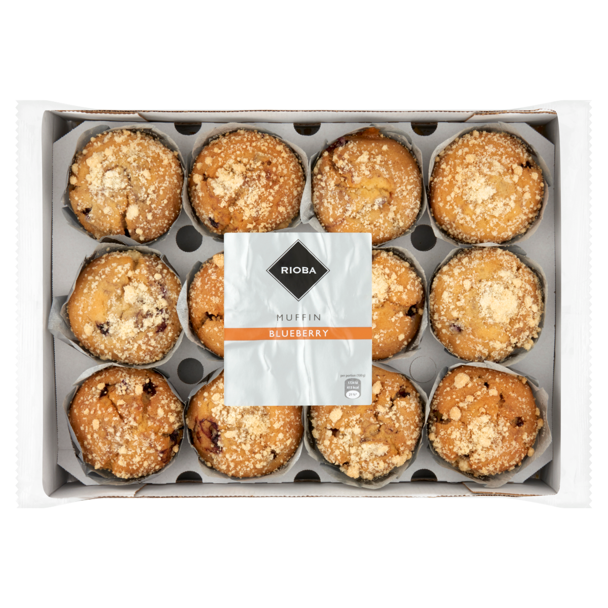RIOBA Gyorsfagyasztott Áfonyás Muffinok 12 x 100 g