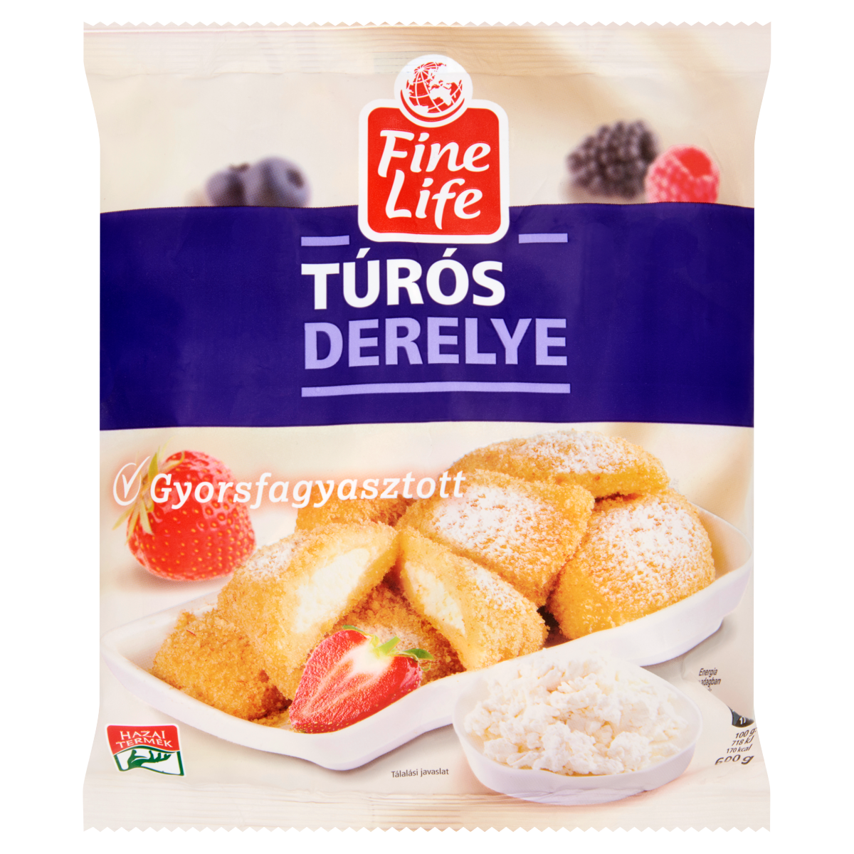 Fine Life Gyorsfagyasztott Túrós Derelye 600 g