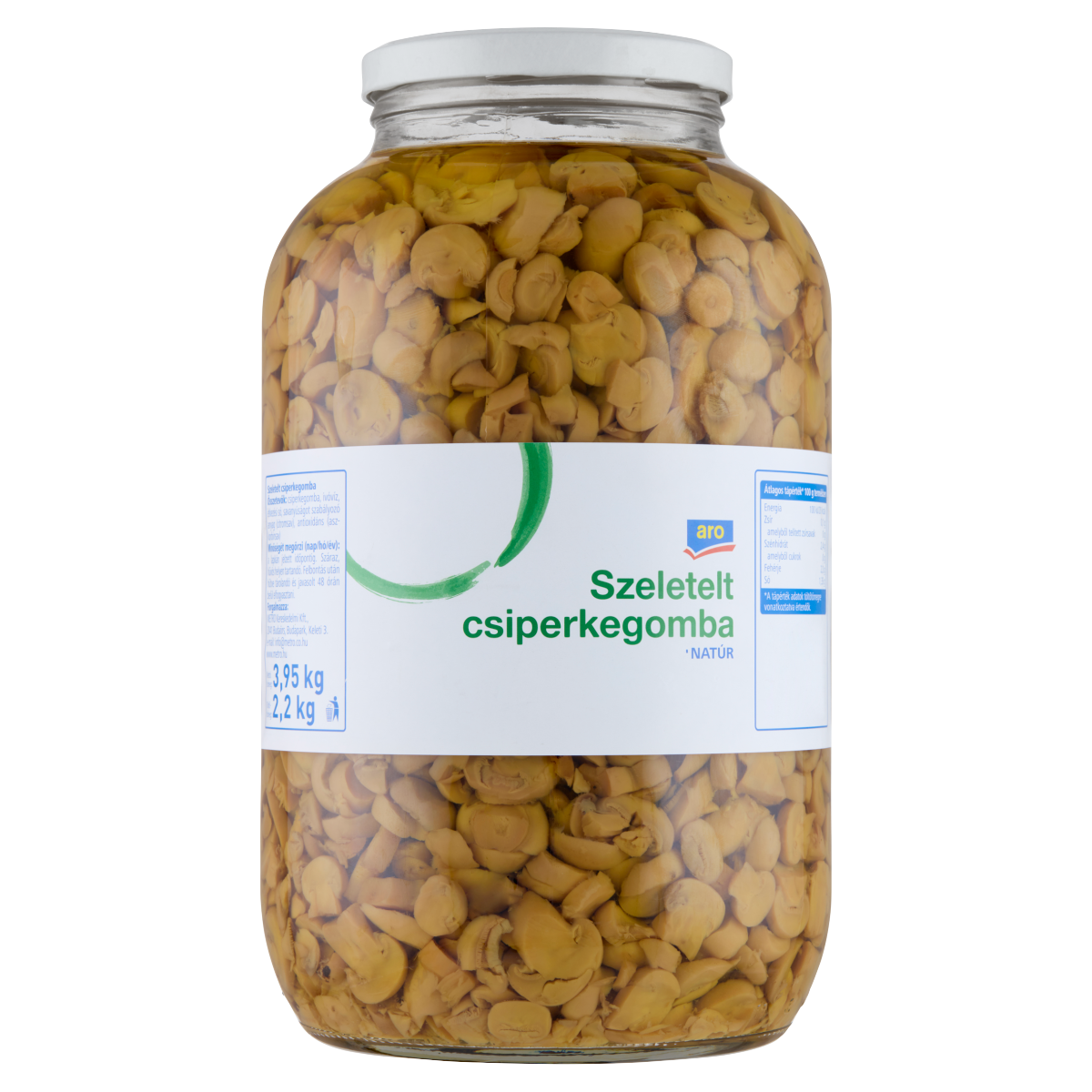 aro Natúr Szeletelt Csiperkegomba 3,95 kg