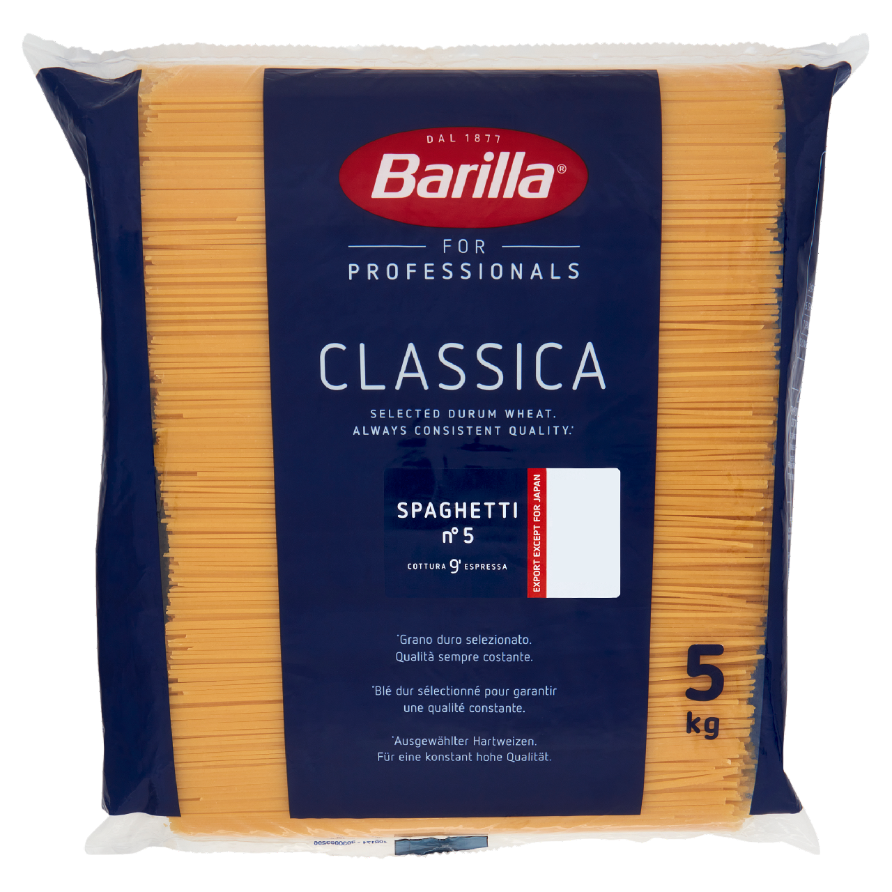 Barilla Pasta di semola Spaghetti n.5 1 conf. 5 kg