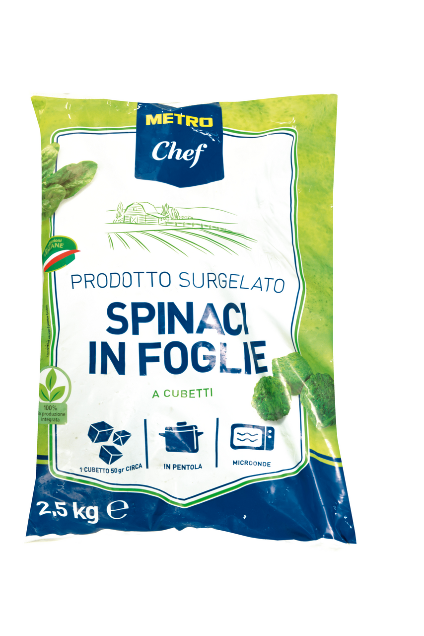 METRO Chef Spinaci in foglia a cubetti surgelato 1 conf. 2,5 kg