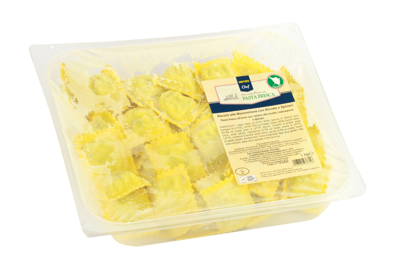 METRO Chef Pasta ripiena ravioli alla maremmana ricotta e spinaci 1 conf. 1 kg