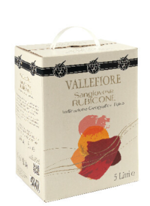 VALLEFIORE Sangiovese Rubicone IGT bag in box 5 litri