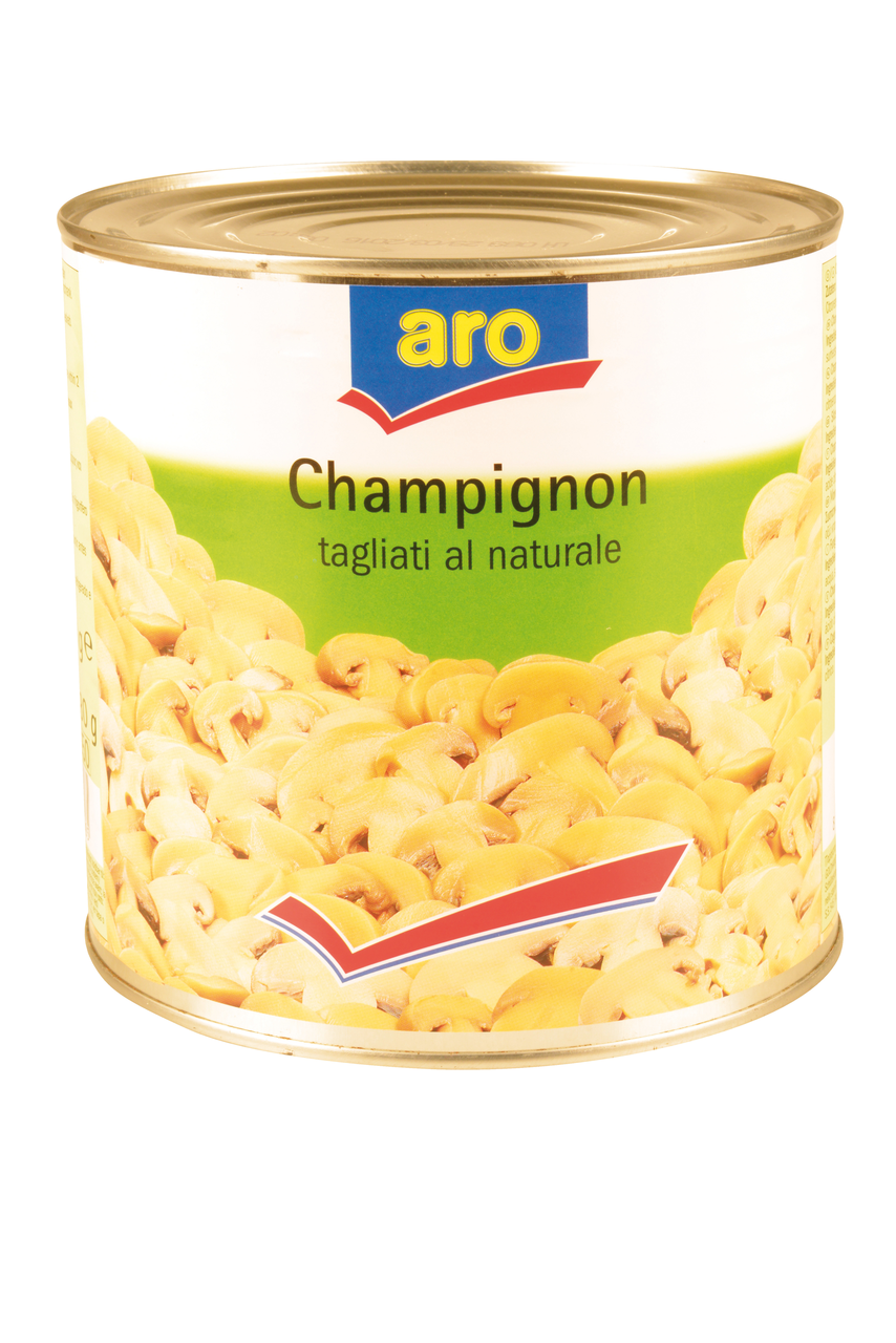 aro Funghi tagliati al naturale 1 latta 2,45 kg
