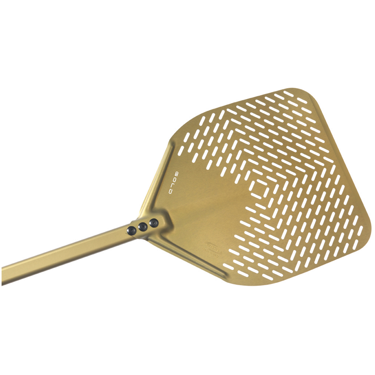 GI.METAL Pala pizza GHA rettangolare forata in alluminio anodizzato  dimensione testa 33x33 cm - METRO Catalogo