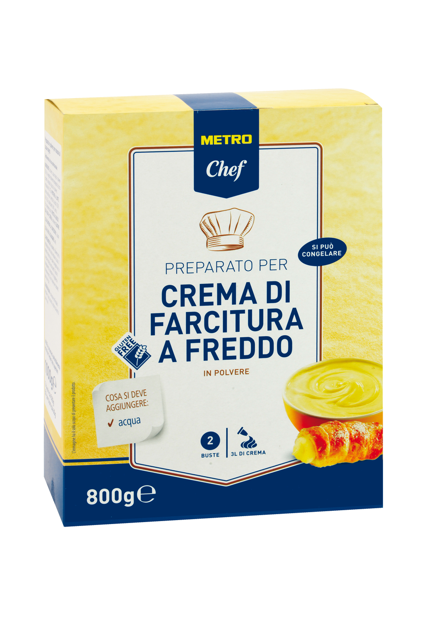 METRO Chef Preparato per crema pasticcera a freddo 1 conf. (2 buste) 800 g