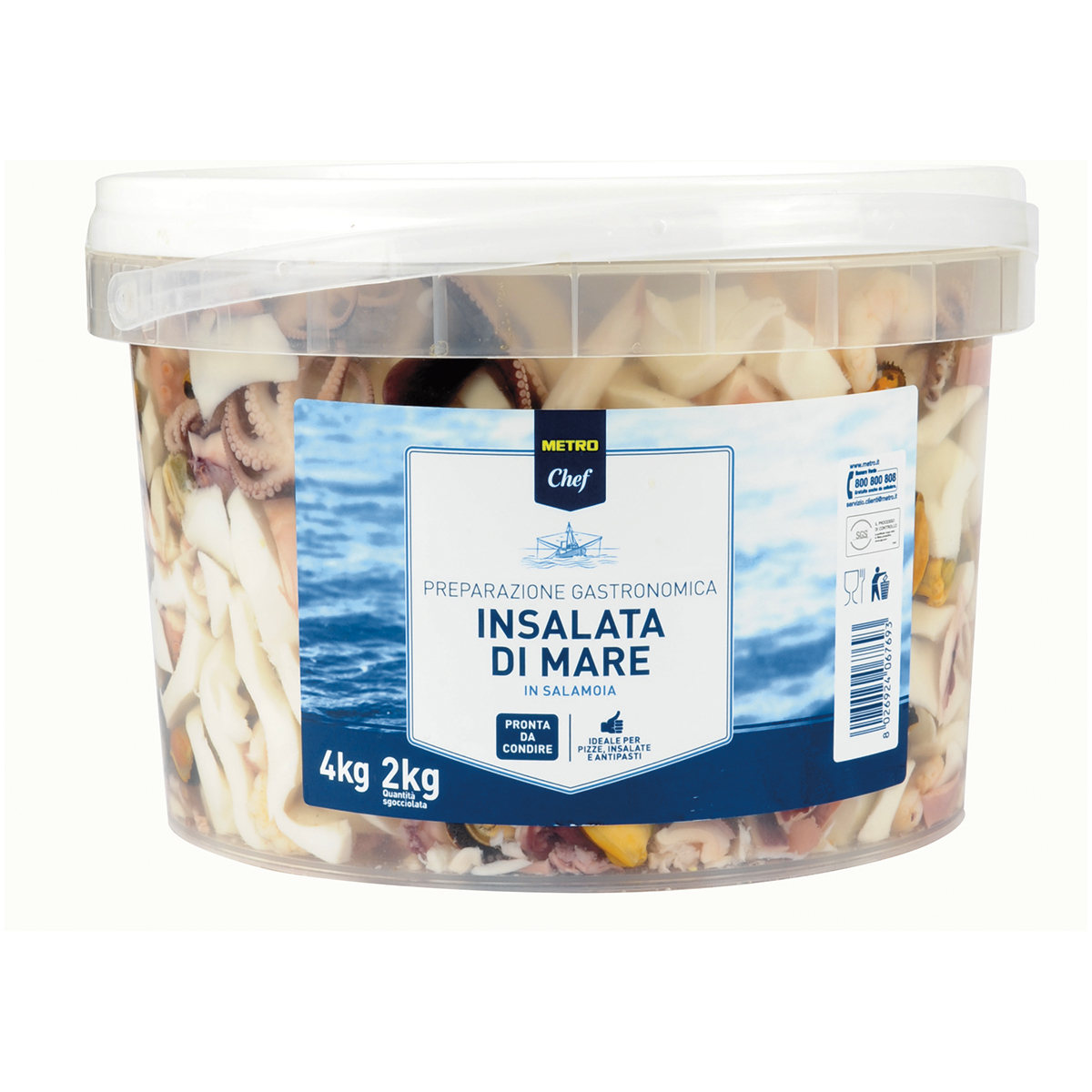 METRO Chef Insalata di mare in salamoia 1 secchiello 2 kg