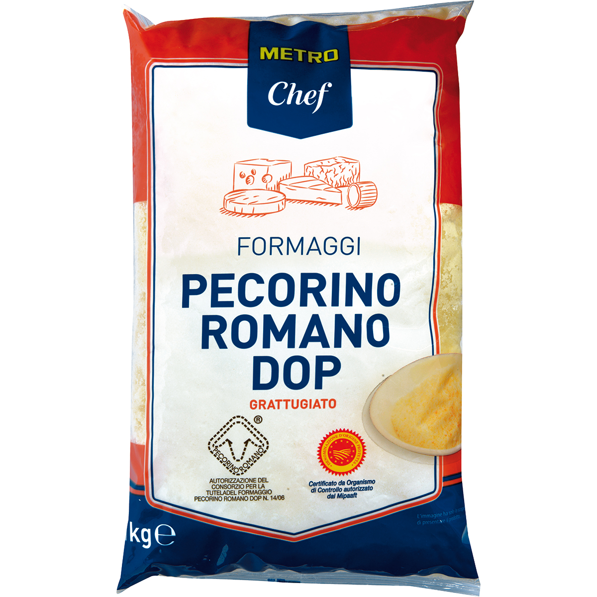 METRO Chef Pecorino romano DOP grattugiato 1 conf. 1 kg