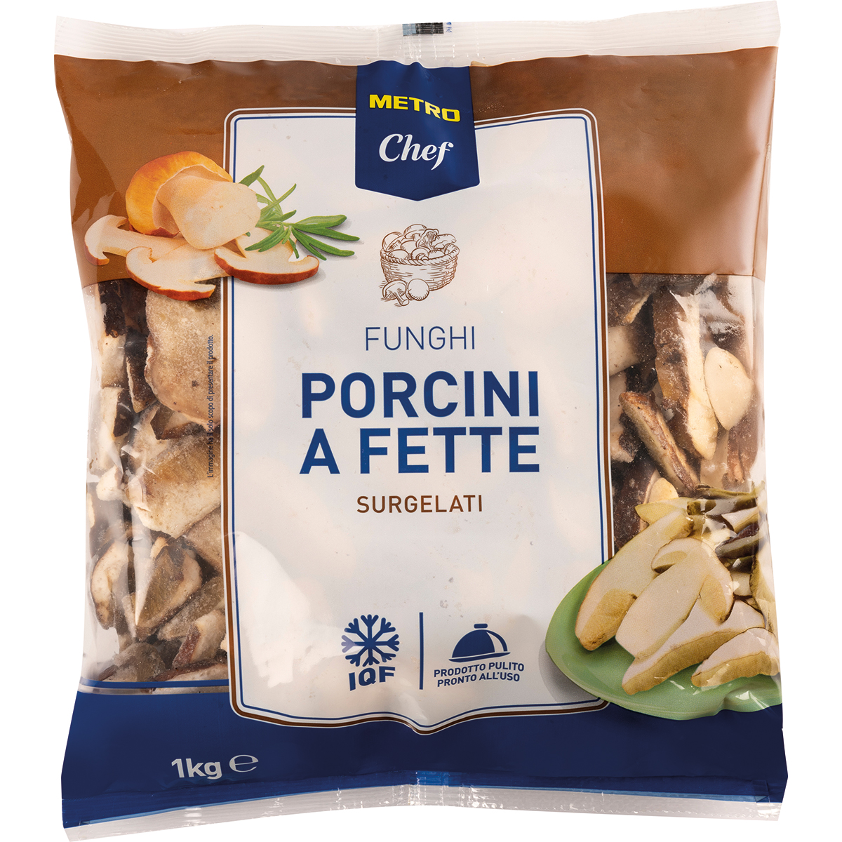 METRO Chef Funghi porcini a fette surgelato IQF 1 conf. 1 kg