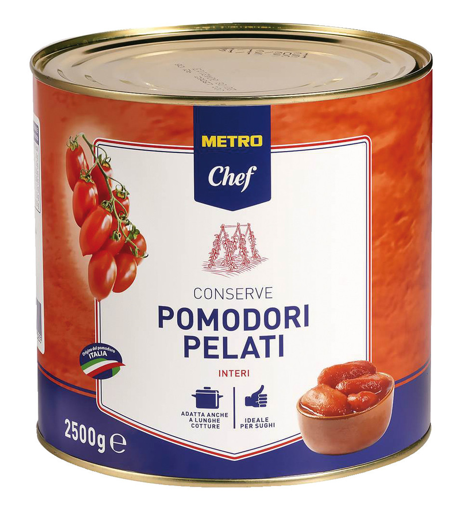 METRO Chef Pomodori pelati Italia 6 latta 2,5 kg