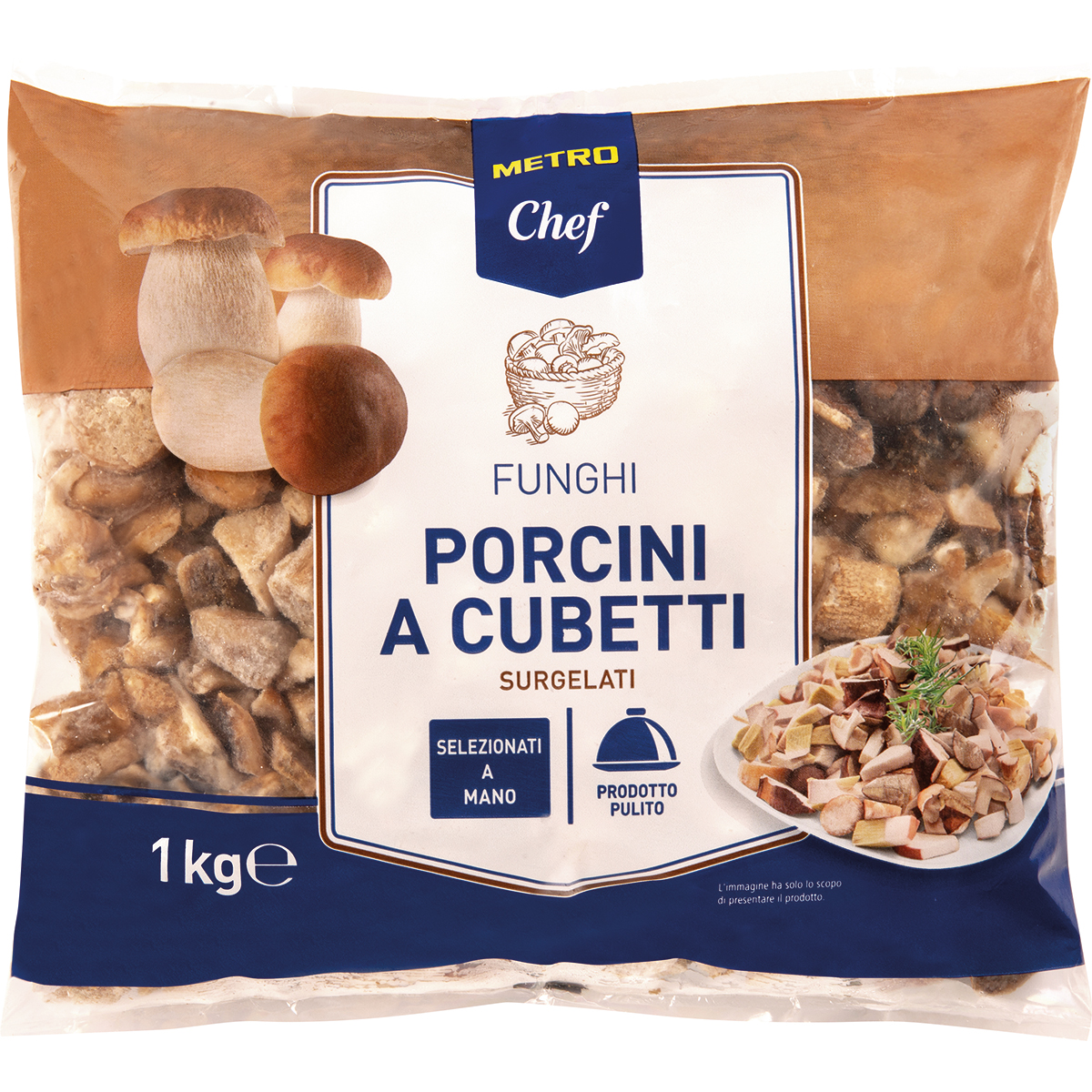 METRO Chef Funghi porcini in pezzi surgelati 1 conf. 1 kg