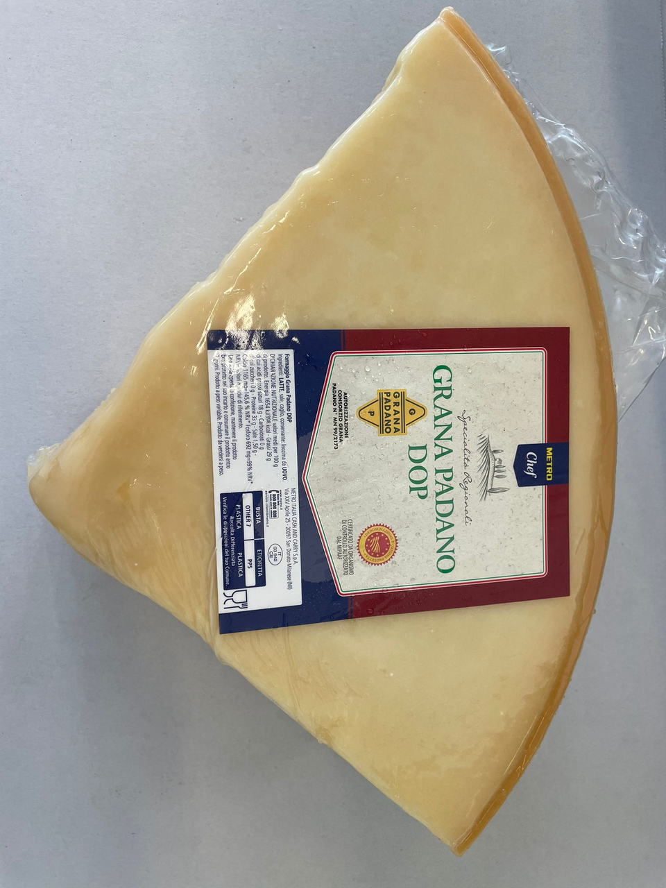 METRO Chef Grana padano DOP 1/8 di forma 5 kg circa
