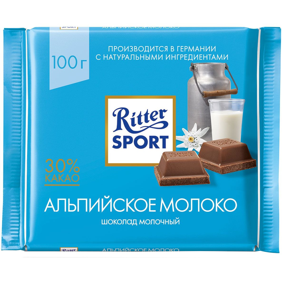 RITTER SPORT Молочный шоколад 100 г