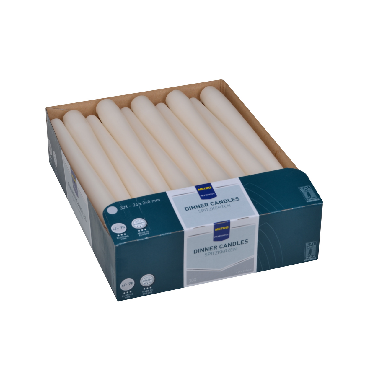 METRO PROFESSIONAL Свечи столовые айвори 22х240 мм 30 шт